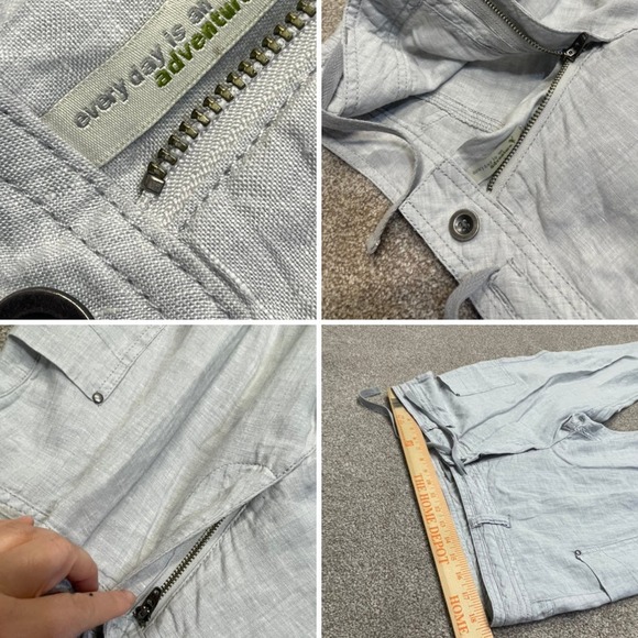 Horny toad womens wide leg pants sz 14 gray linen beachy lightweight minimalist - Picture 10 of 12